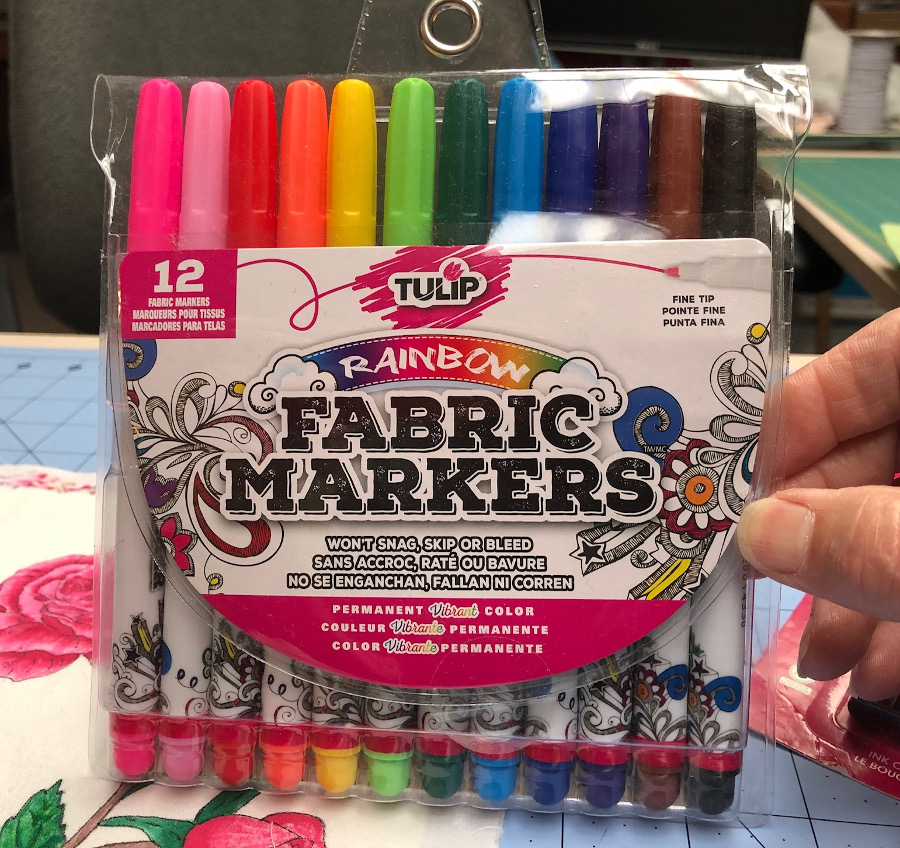 FABRIC MARKERS/ Duel Tip 14 Rainbow Colors, Extra Fine and Brush Tip 