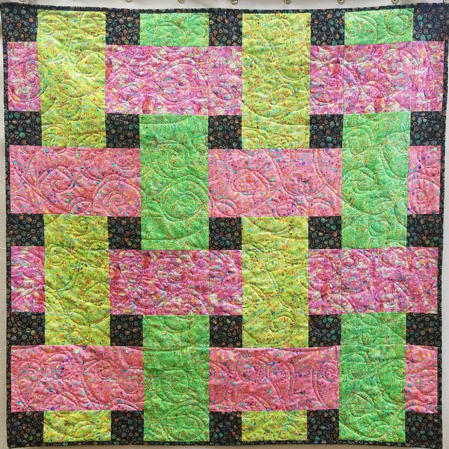 Full completed Woven Treasures quilt