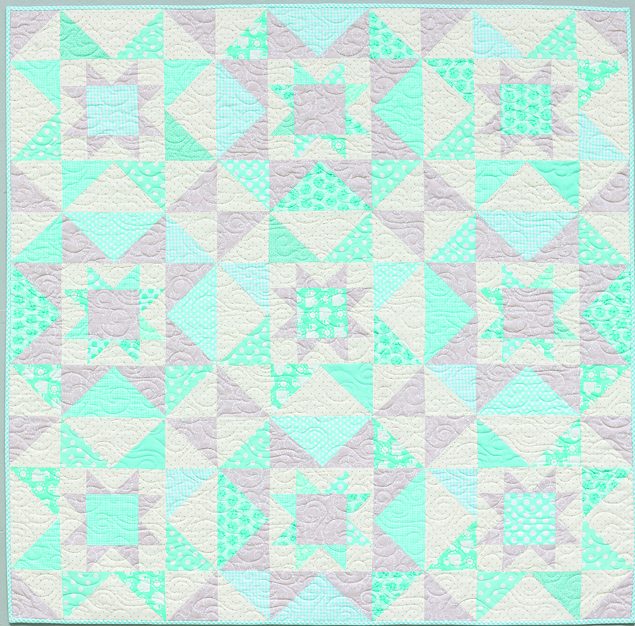 Free quilt pattern: Stardust Baby - full quilt pattern view