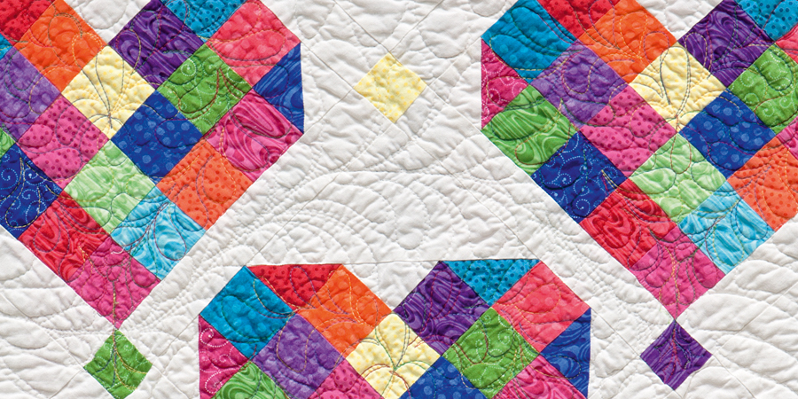 Free quilt pattern: Rainbow Hearts - APQS