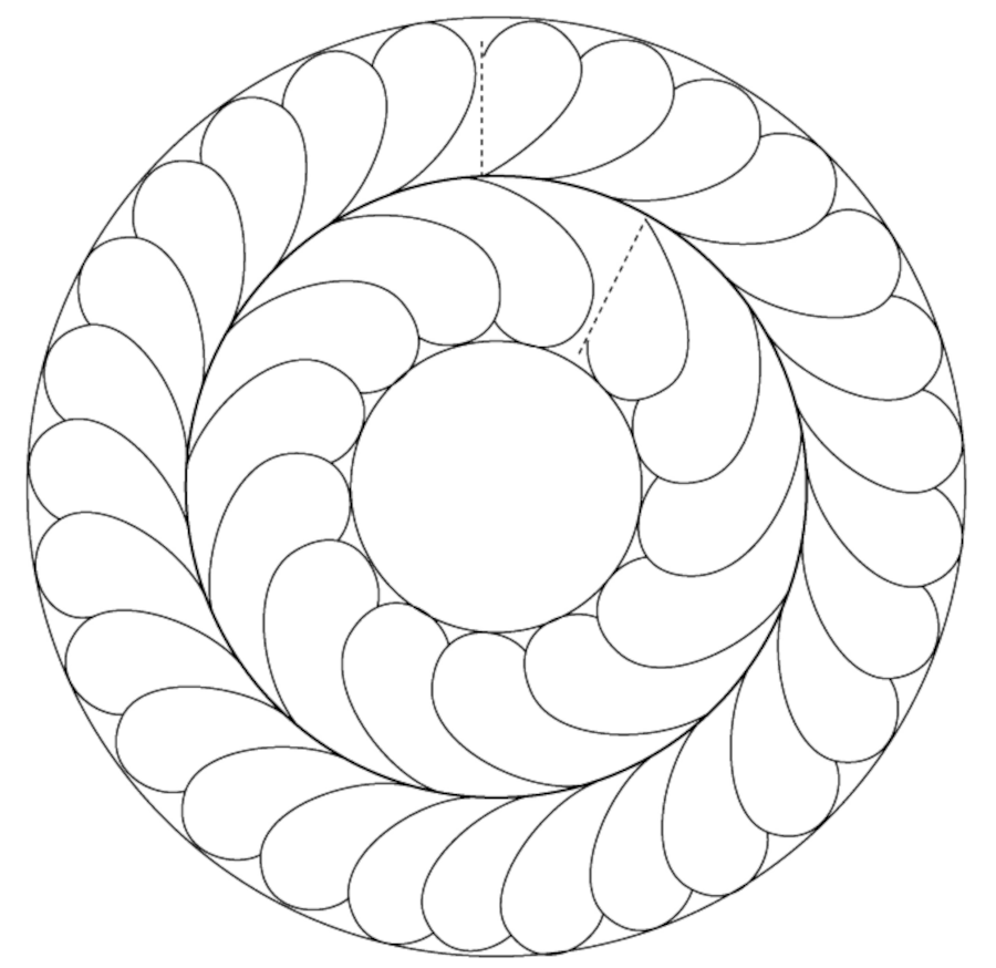 Feather circle design
