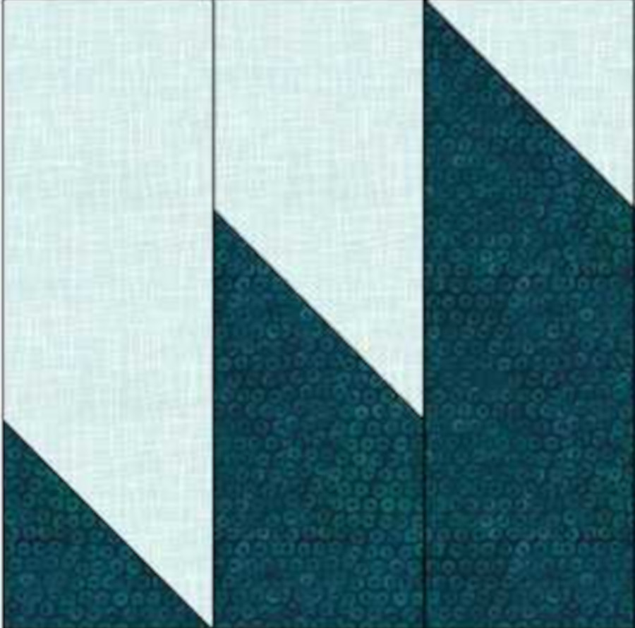 Quick Quilt Top – Delectable Mountains: Help us pick a design layout - Delectable Mountain block zoomed in