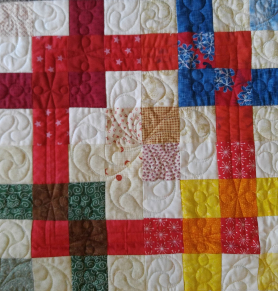 Achieving color illusion in longarm quilting – Part 1: Transparency - Transparency detail