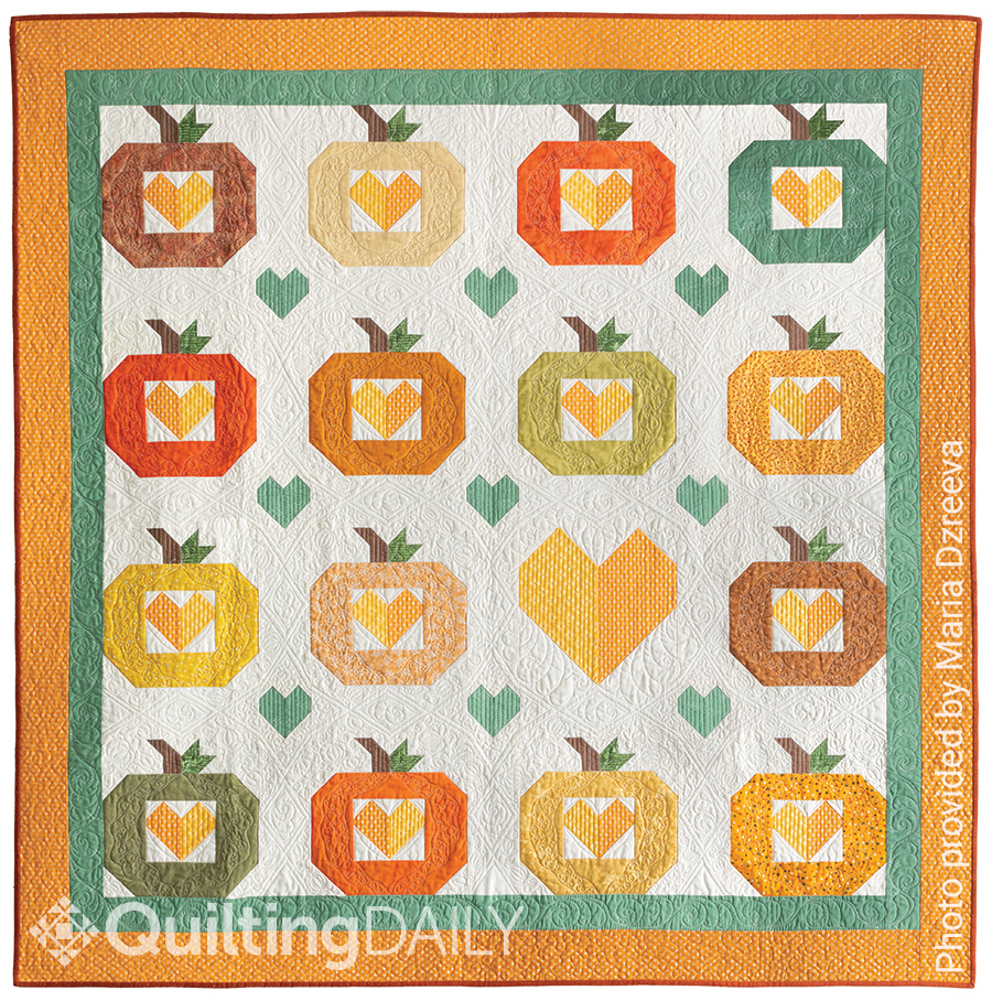 Free quilt pattern: Harvest Time - full view of quilt
