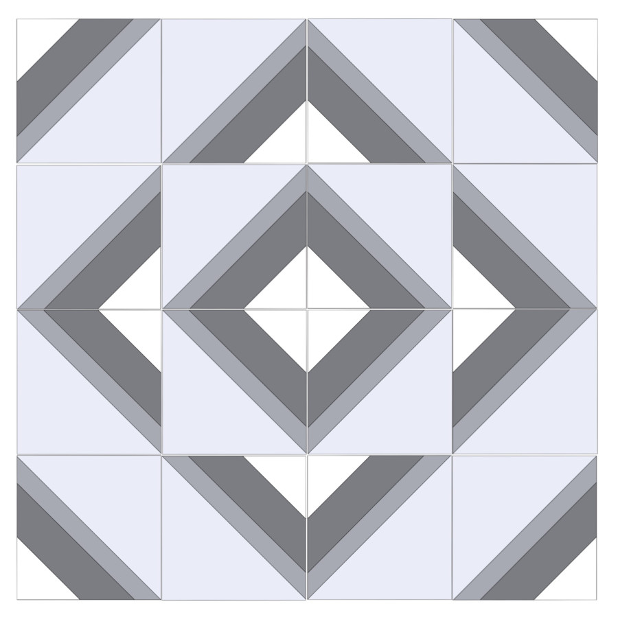 Quick Quilt Tops - Half Square Triangle Block: Help us pick a pattern - overlapping squares pattern